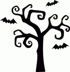 Halloween Spooky Tree, Cricut Artwork, Décoration Table Halloween, Buffet Halloween, Dark Fairies, Moldes Halloween, Halloween Silhouette, Spooky Tree, Table Halloween