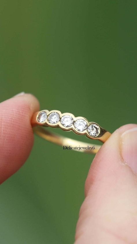 Bezel Set Eternity Band, Gold Band Engagement Ring, Bezel Wedding Band, Bezel Set Wedding Band, Wedding Stack, Gold Band Engagement Rings, Eternity Diamond Band, Interesting Jewelry, Moissanite Band