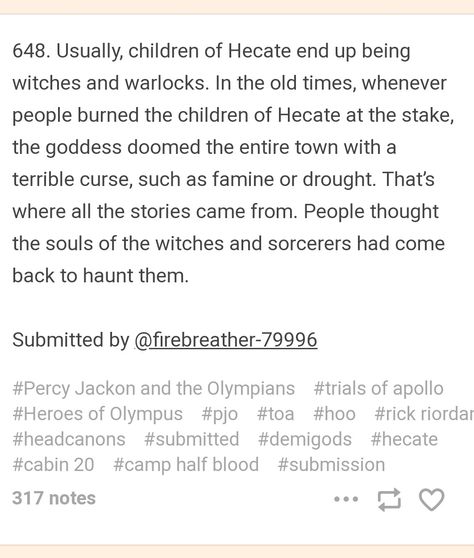 Child Of Hecate Percy Jackson, Hecate Cabin Headcanon, Children Of Hecate, Cabin 20 Hecate, Child Of Hecate, Hecate Cabin, Psychic Exercises, Daughter Of Hecate, Chb Cabins