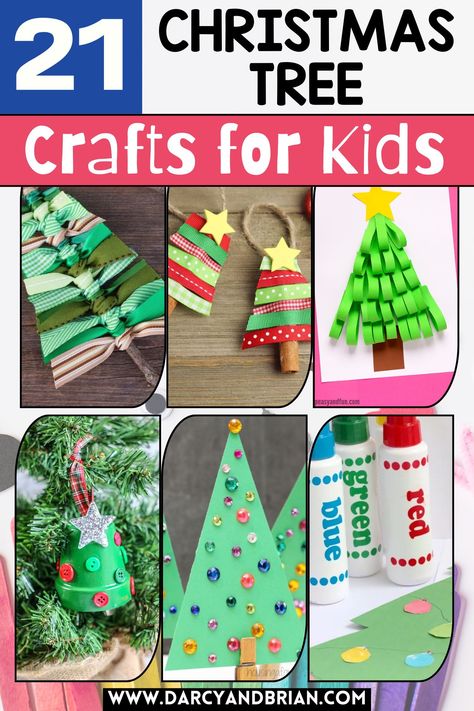 Transform simple materials into festive decorations with our collection of 21 Christmas tree crafts for kids! These easy and fun DIY projects range from paper plate trees to popsicle stick ornaments, perfect for keeping little ones entertained during the holiday season. These crafts allow for creativity and personalization, making them great gifts for family and friends. Diy Christmas Tree Crafts For Kids, 3rd Grade Christmas Ornament Craft, Paper Christmas Tree Craft For Kids, Xmas Tree Crafts For Kids, Easy Christmas Tree Crafts For Kids, Toddler Christmas Tree Crafts, Christmas Tree Projects For Kids, Kids Christmas Tree Crafts, Easy Christmas Tree Craft