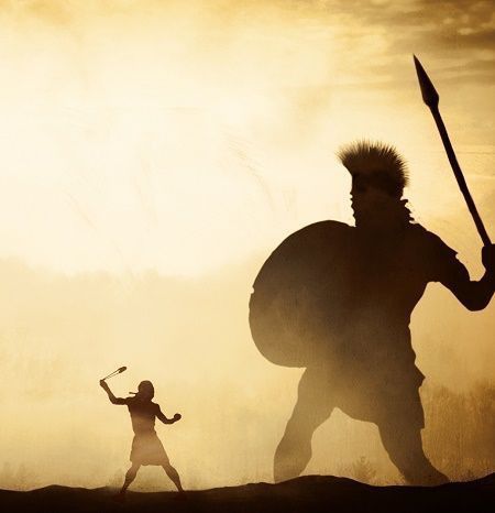 David And Goliath Art, In Other Lands, Jesus Artwork, David And Goliath, Bible Images, Bible Illustrations, Christian Images, Bible History, Bible Characters