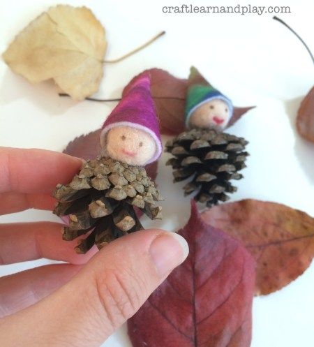 15 Ultimate Waldorf Inspired Crafts And Nature Activities For Kids Felt Pinecone, Pinecone Gnomes, Nature Activities For Kids, Pinecone Crafts Kids, Advent Crafts, Mobiles For Kids, Penguin Crafts, Crafts Spring, Autumn Craft