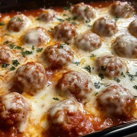 Dump and Bake Meatball Casserole Dump And Bake Meatball Casserole, Types Of Pasta Sauce, Ineskohl Kitchen, Pork Crockpot, Meatball Casserole Recipe, Hawaiian Crockpot, Crockpot Foods, Dump And Bake, Cheesy Meatballs