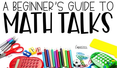 Do you use math talks in your elementary classroom? Math talks are a great way to engage students in authentic conversations about math concepts. If you want Math Best Practices, Substitute Teacher Resources, How To Do Math, Math Talks, Mental Math Strategies, Fifth Grade Teacher, Math Tools, Math Talk, Fifth Grade Math