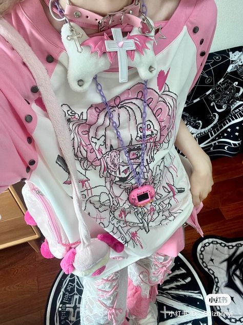 Yamikawaii Fashion, Yamikawaii Outfit, Yamikawaii Aesthetic, Menhera Kei Fashion, Wacky Clothes, Yami Kawaii Outfit, Yami Kawaii Fashion, Menhera Fashion, Yumi Kawaii