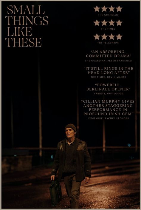 Cillian Murphy, poster for Small Things Like These Cillian Murphy Movies, Michelle Fairley, Emily Watson, Dance Movies, Adventure Movies, O Reilly, Oscar Winners, It Movie Cast, Historical Drama