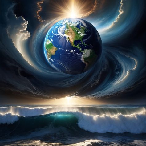 In the beginning God created the heaven and the earth. And the earth was without form, and void; and darkness was upon the face of the deep. And the S... -  #Beginning #Creation #Genesis In The Beginning God Created, Genesis 11, Bible Artwork, Spirit Of God, In The Beginning God, Creation Story, Bible Scripture, Hyperrealism, In The Beginning