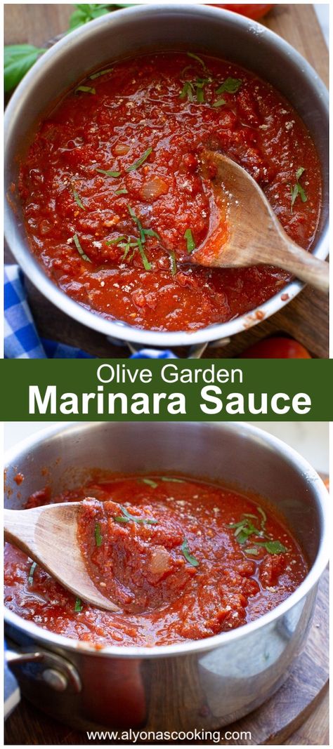 homemade marinara sauce like the Olive Garden marinara Marinara Sauce From Tomato Sauce, Copycat Olive Garden Marinara Sauce, Marinara From Canned Tomatoes, Olive Garden Red Sauce Recipe, Marinara Sauce With Canned Tomatoes, Marinara Sauce Canned Tomatoes, Water Bath Marinara Sauce, Homemade Marinara Sauce With Fresh Tomatoes Roasted, Chunky Marinara Sauce Homemade