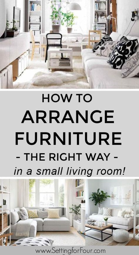 How To Arrange Furniture, Small Living Dining, Arrange Furniture, Dining Room Layout, Small Living Room Furniture, Small Living Room Layout, Narrow Living Room, Living Room Furniture Layout, Living Room Furniture Arrangement