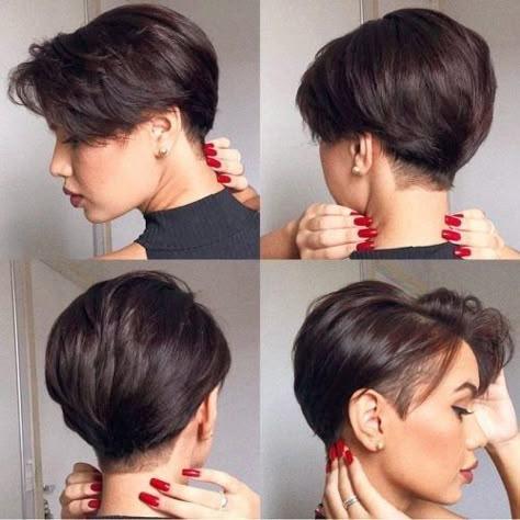 Short Hair Undercut Women, Under Cut Pixie, Short Hair Undercut, Shot Hair Styles, Short Straight Hair, Undercut Hairstyles, Haircut For Thick Hair, Short Hair With Bangs, Girl Short Hair