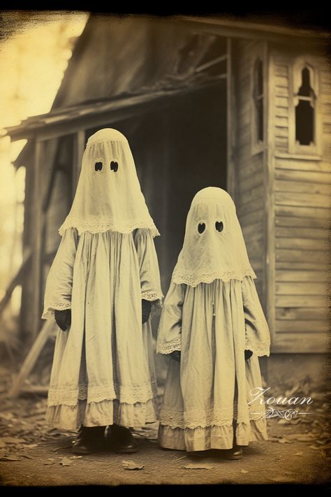 Spooky Pictures Vintage Photos, Vintage Creepy Photos, Halloween Vintage Costume, Old Photography Vintage, Vintage Creepy Aesthetic, Witches Photography, Creepy Vintage Photos, Halloween Vintage Art, Surrealist Photography