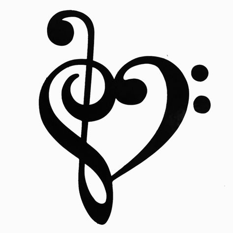 Music Notes Heart Clip Art   Clipart Panda   Free Clipart Images Notes Tattoo, Treble Clef Heart, Treble Clef Tattoo, Music Note Heart, Music Notes Tattoo, Music Note Tattoo, Music Heart, Bass Clef, Music Tattoo Designs