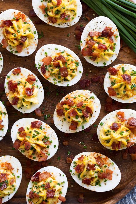 Deviled Eggs Brunch, Wedding Deviled Eggs, Deviled Eggs Party Tray, Deviled Eggs Aesthetic, Deviled Eggs Recipe Best, Brunch Menu Ideas, Deviled Eggs With Bacon, The Best Deviled Eggs, Eggs Deviled