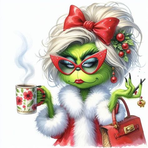 Free Printable Clipart | Red grinch personal use only Grinch Sublimation Designs Free, Grinch Fabric Ideas, Female Christmas Characters, The Grinch Illustration, Grinch Clipart Free Printable, Grinch Png Free, Grinch Images Pictures, Grinch Images Free Printable, Grinch Photos