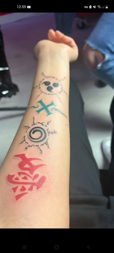 Neji Curse Mark Tattoo, Naruto Symbols Tattoo, Naruto Curse Mark Tattoo, Garra Tattoo, Sasuke Tattoo, Curse Mark Tattoo, Itachi Tattoo, Naruto Symbols, Nana Tattoo