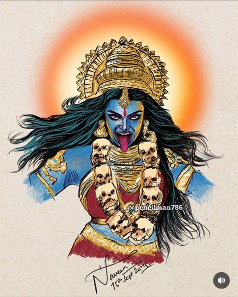 Durga Maa Paintings, Beautiful Scenery Drawing, Kali Mata, Bengali Art, Indian Illustration, Drawing People Faces, Dancing Drawings, Ganesha Pictures, Vedic Art