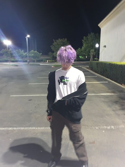 Light Purple Hair Men, Guys With Purple Hair, Purple Hair Guy, Men Purple Hair, Hair Claims, Pink Hair Guy, Lavender Hair Dye, Light Color Hair, Dream Realm