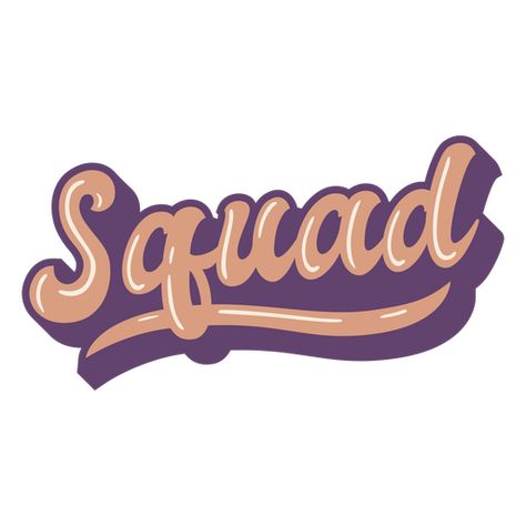 Popular words squad  PNG Design Squad Aesthetic, Design Words, Water Illustration, Simple Illustration, Create T Shirt, Design Ad, Png Design, Cal Logo, Svg Design