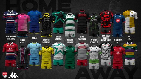 Home and away kits for all 11 clubs unveiled for 2024 - Major League Rugby Rugby Kit, Usa Rugby, Name Announcement, Sport Park, Rugby Team, School Clubs, Season Ticket, Rugby Players, American Sports