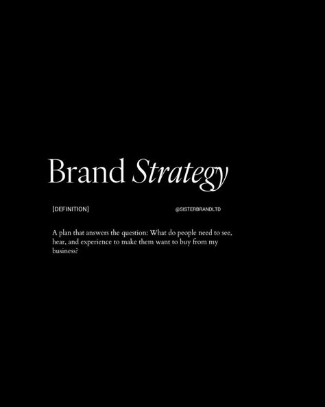 I see so much fluffy BS over what a brand is 〰️ “It’s a feeling” “It’s your essence” “It’s the soul of your business” Plain and simple - your brand is the reason people want to buy from your business. So your brand strategy is the plan you devise to GET people to want to buy from your business. To build a successful business you must build a successful brand. That starts with a psychology-backed, conversion-focused brand strategy that turns your onlookers into your HELL YES customers and... Build Your Brand Quotes, Branding Myself, Building A Brand Aesthetic, Branding Yourself, Re Brand, Branding Ideas Inspiration, Content Marketing Quotes, Brand Planning, Website Agency