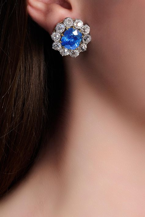 Pearl Sapphire Ring, Sothebys Jewelry, Antique Diamond Earrings, Ear Tops, Magnificent Jewels, The Bling Ring, Sapphire And Diamond Earrings, Desi Clothes, Luxe Jewelry