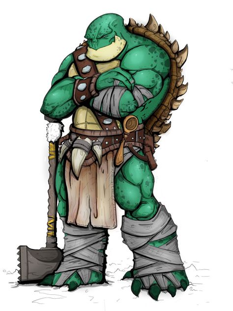 Tortle Barbarian, Tortle Dnd, Fighter Dnd, Dungeons And Dragons Races, Tmnt Characters, Dnd Races, Teenage Mutant Ninja Turtles Art, Dungeons And Dragons Game, One D