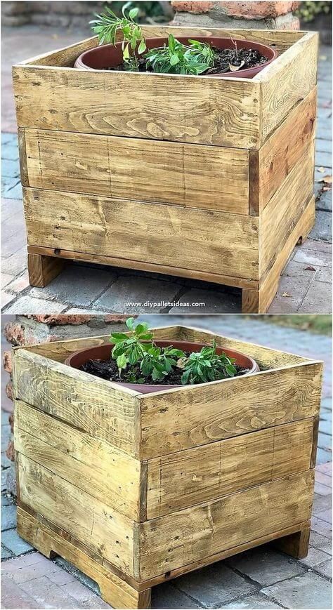 Pallet Planters, Planter Box Designs, Diy Wooden Planters, Diy Wood Planters, Pallet Planter Box, Wood Pallet Planters, Diy Wood Pallet Projects, Pallets Diy, Diy Planter Box