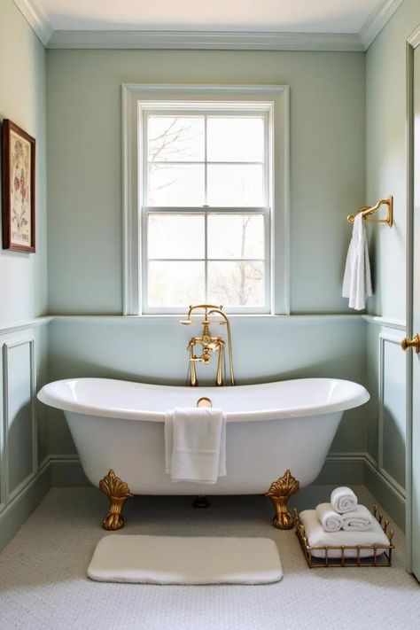 Dreaming of a charming bathroom? Get inspired by these 27 vintage bathroom designs featuring gorgeous clawfoot tubs. Find ideas for your own bathroom remodel with classic decor, antique fixtures, and retro style. #Vintage Bathroom Designs #clawfoot tubs #bathroom remodel Antique Fixtures, Charming Bathroom, Clawfoot Tubs, Clawfoot Tub, Vintage Bathroom, Classic Decor, Bathroom Designs, Bathroom Remodel, Bathrooms Remodel