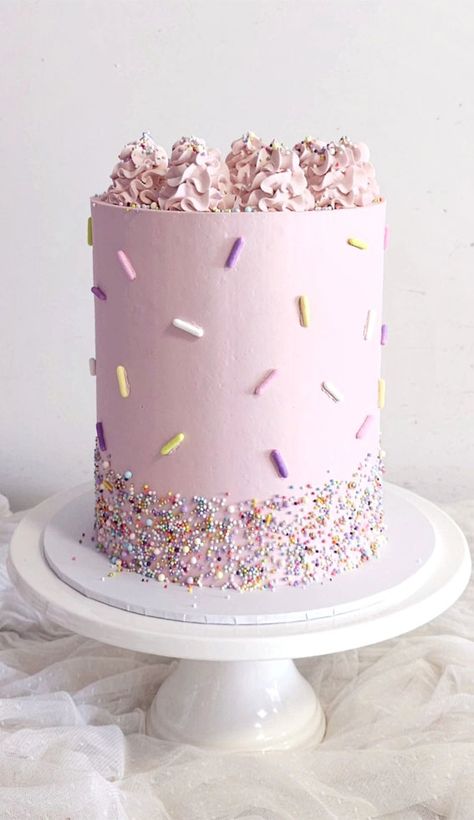 sprinkle cake, funfetti cake, confetti cake, simple confetti cake, simple sprinkle cake, first birthday sprinkle cake, colorful birthday cake, sprinkle birthday cake Sprinkle Cake Ideas, Simple First Birthday Cake, Sprinkle Birthday Cake, Cake Funfetti, Sprinkle Birthday, Cake First Birthday, Simple First Birthday, Cake Confetti, Colorful Birthday Cake