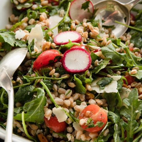 Farrow Salad, Farro Salad Recipes, Spring Salad Recipes, Ina Garten Recipes, Farro Salad, Food Network Canada, Barefoot Contessa, Spring Salad, Fresh Apples