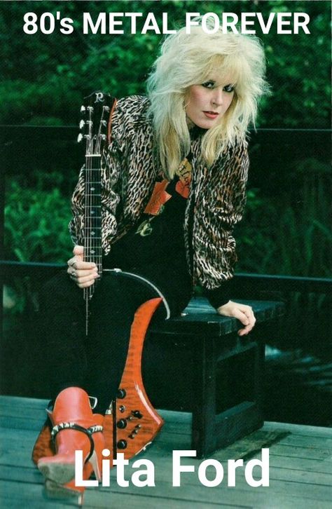 Lita Ford Lita Ford 80s, 80s Hair Metal, Hair Clips 90s, Lita Ford, Rock Guitarist, Women Of Rock, Guitar Girl, 80s And 90s Fashion, Musica Rock