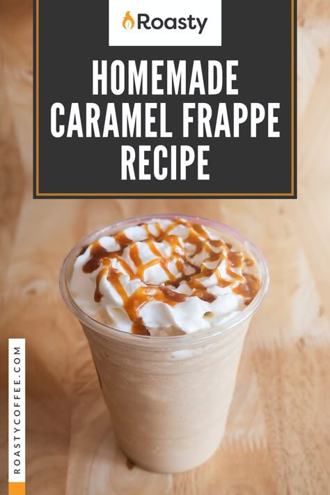 Frappe Recipe Mcdonalds, Mcdonalds Caramel Frappe, Frappe Recipes, Homemade Frappe, Carmel Frappe, Caramel Frappe Recipe, Caramel Frappe, Caramel Treats, Frappe Recipe