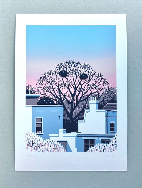 Spring Blossoms | Jon McNaught Spring Blossoms, Spring Blossom, Printing Labels, Printmaking, Giclee Print, I Shop, Link In Bio, Blossom, Comics