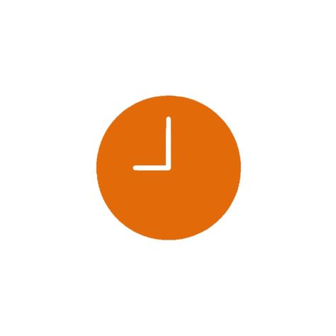 White Clock, Clock Icon, White Clocks, Orange White, Pie Chart, Clock, Screen, Orange, White