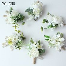 boutonniere - Buy boutonniere with free shipping on AliExpress Groom Buttonholes, Corsage And Boutonniere Set, Rustic Boutonniere, Button Holes Wedding, Wrist Flowers, Groomsmen Boutonniere, Rose Boutonniere, Corsage And Boutonniere, Orchid Wedding