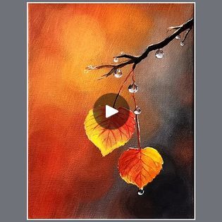 Dewy Leaves Acrylic Painting | Dewy Leaves Acrylic Painting

Color used : Orange, Vermilion, Black, White, Lemon yellow

Ig : @eldrawingarts

#acrylicpainting #artist #artwork #art... | By El Drawing Arts | Facebook Painting Fall Leaves Acrylic, Arts Easy, Hanging Plants Diy, Creative Arts Therapy, Drawing Arts, Artwork Acrylic, Acrylic Painting For Beginners, Yellow Art, Autumn Painting