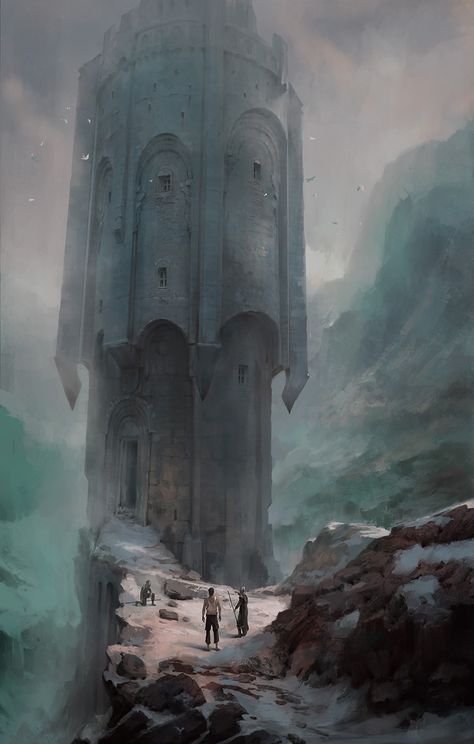 ArtStation - Sacrifice Tower, Pawel Hordyniak Souls Aesthetic, Fantasy Ruins, Dnd Places, Fantasy Settings, Rpg World, Fantasy City, Fantasy Castle, Art Competitions, Fantasy Places