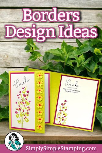 Stampin Up Flowers Of Beauty, Flowers Of Beauty Stampin Up Cards, Stampin Up Flowers, Border Design Ideas, Greeting Card Video, Tuesday Tips, Handmade Thank You Cards, Stamp Tutorial, Hand Stamped Cards