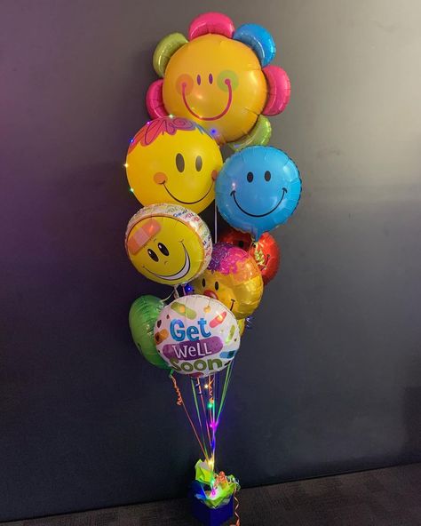 Get Well Balloons Bouquets, Get Well Soon Balloons, Smile Balloon, Rainbow Bouquet Balloons, Get Well Balloons, Get Better Soon, Bunch Of Balloons, Get Well Wishes, Well Wishes