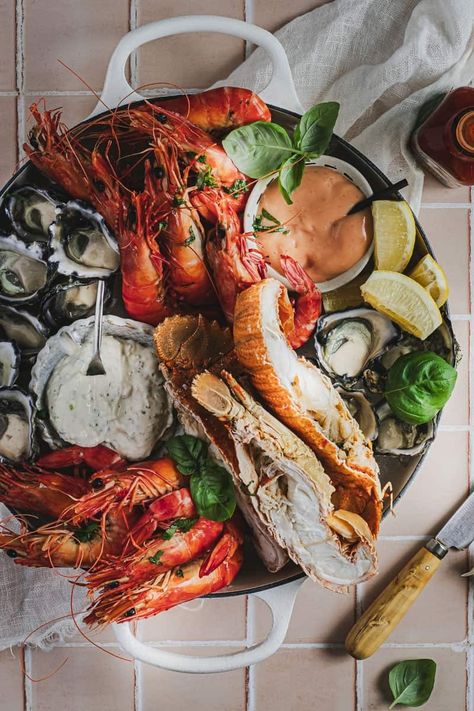 A seafood platter is the pinnacle of many festive gatherings. Filled with fresh seafood, simply prepared it's the ultimate share plate. Cold Seafood Platter, Fresh Seafood Platter, Wife Recipes, Irish Stew Recipe, Bbq Seafood, Grilled Scallops, Salad Inspiration, Crab Cake Recipe, Crab Cake