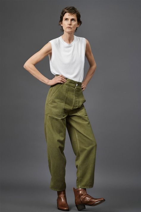 Older models: Stella Tennant for Zara Denim Editorial, Beverly Johnson, Zara Spring, Stella Tennant, Anti Fashion, Utilitarian Style, Spanish Fashion, Older Women Fashion, Army Fashion