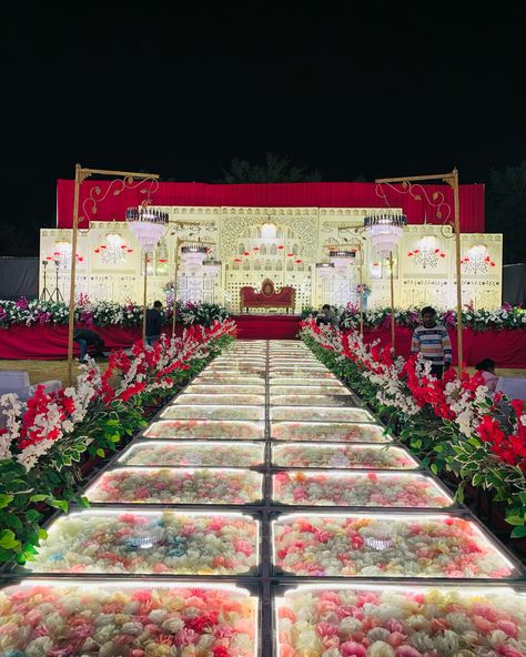 Contact 8829937738 #wedding #weddingphotography #weddinginspiration #weddingplanning #event #events #insta #instagood #instagram Wedding Stage Design, Desi Wedding Decor, Outdoor Weddings, Desi Wedding, Wedding Stage, Stage Design, Dance Floor, Outdoor Wedding, Wedding Decor