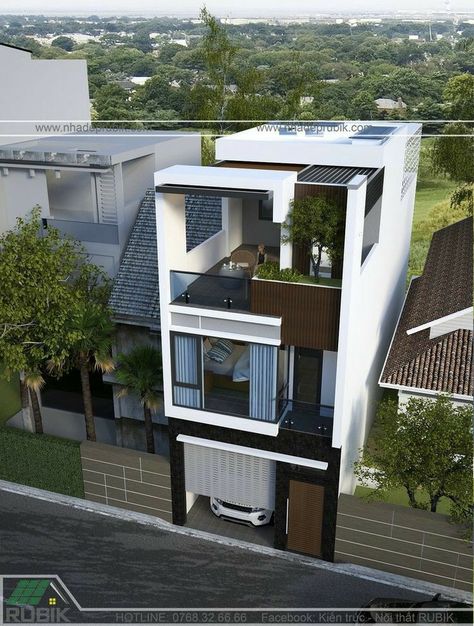 3 Storey House Design, Home Decor Ideas Bedroom, Narrow House Designs, Nails Home, Small House Front Design, Decor Ideas Bedroom, Modern Small House Design, Small House Elevation Design, Small House Design Exterior