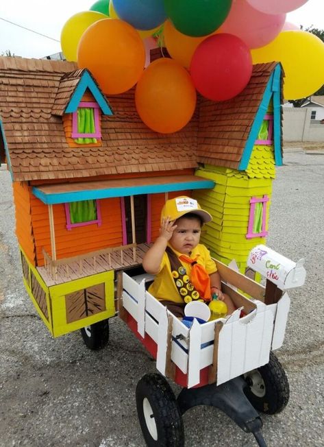 16 Wagon Halloween Costume Ideas Train Halloween Costume Toddler, Kids Wagon Float Ideas, Halloween Stroller Decoration, Baby Parade Float Ideas, Family Halloween Costumes With Wagon, Wagon Decorations For Halloween, Halloween Wagon Decor, Wagon Parade Float Ideas Kids, Diy Wagon Halloween Costume