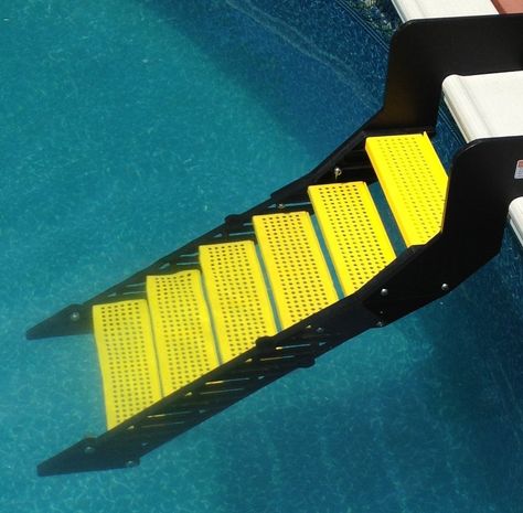 AmazonSmile : WAG Boarding StepsTM for Above-Ground Pools - Model XPM-6 (Safety Yellow) : Pet Supplies Diy Pool Ladder, Dog Pool Ramp, Dog Ladder, Plastic Swimming Pool, Above Ground Pool Steps, Boat Ladder, Swimming Pool Ladders, Best Above Ground Pool, Pool Ladder