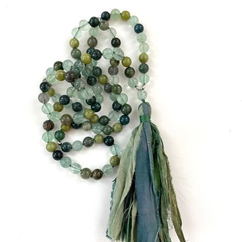 Anahata Chakra, Meditation Beads, 108 Mala Beads, 108 Bead, Self Discipline, Mala Necklace, Mala Beads, Chakra Healing, Moss Agate