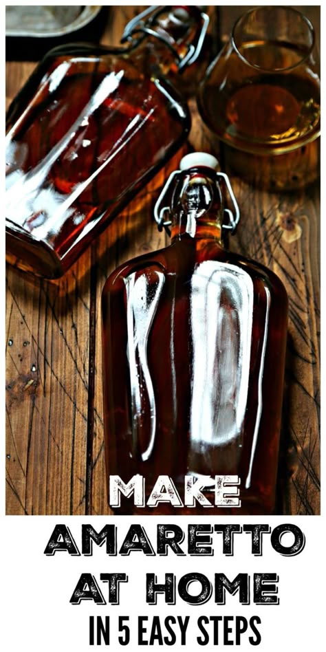 Diy Amaretto, Amaretto Recipes, Amaretto Drinks Recipes, Homemade Amaretto, Amaretto Recipe, Amaretto Drinks, Homemade Liqueur, Homemade Liqueur Recipes, Homemade Alcohol