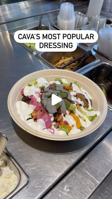 820K views · 16K likes | CAVA on Instagram: "Garlic Dressing 🤤 Similar to toum, a Lebanese sauce that’s both creamy and garlicky" Cava Garlic Dressing Recipe, Cava Sauces, Cava Garlic Sauce, Cava Garlic Dressing, Lebanese Sauce, Creamy Garlic Dressing, Fasting Prayer, Garlic Dressing, Creamy Garlic