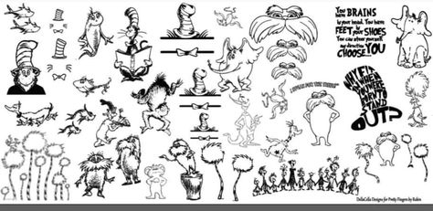 Dr Seuss cat in the hat one fish two fish lorax Horton hears a who Sam I am bow tie reading book kids story nail stamping plate Cat In The Hat Tattoo, Dr Seuss Tattoo, Hat Tattoo, Sam I Am, Horton Hears A Who, Kids Story, One Fish Two Fish, Cute Tiny Tattoos, Two Fish