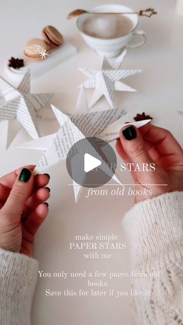 E.  Stübing on Instagram: "Have you ever tried making stars 🌟out of old books?
Werbung 
My grandma used to tell me that when they were kids they rarely had paper to do crafts with. Christmas decorations were made from newspaper or old books .. 
These are lovely memories .. and simple ideas
.
#christmasstar #stern #basteln #papierstern #crafting #christmasdecor #christmasdiy #upcyclingideas #upcycling #recycling #weihnachtsdeko #jul #decorazioni #manual #lowbudget #noël #adventsbasteln #selbstgemacht #etoile" Christmas Book And Craft Kids, Old Book Christmas Decorations, Diy Christmas Ornaments Books, Diy Paper Stars Christmas, Book Page Stars Diy, Diy Christmas Tree Decorations Homemade Ornaments Paper Stars, Newspaper Crafts, Song Book, Paper Stars